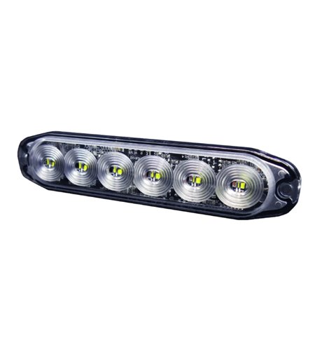 Flitser - Ledson - 6-Led - 6 led - 4.6" - 11.8cm - Helder - Superdun - 20 flitspatronen - Blauw - R65 - 12V-24V