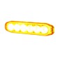Warning light - Ledson - 6-Led - 6 led - 4.6" - 11.8cm - Clear - Super thin - 20 flash patterns - Amber - R65 - 12V-24V
