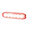 Blitzlampe Extra dünn 6x1W LED Strobe Xenon Rot - 500662