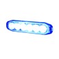 Warning light - Ledson - 6-Led - 6 led - 4.6" - 11.8cm - Clear - Super thin - 20 flash patterns - Blue - R65 - 12V-24V