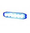 Blitzlampe Extra dünn 6x1W LED Strobe Xenon Blau - 500664