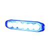 Flitslamp Extra dun 6x1W LED Strobe Xenon Blauw - 500664