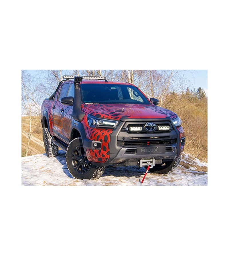 Hilux 2021+ Invincible-X Lazer LED Grille Kit - GK-HILUX-03K