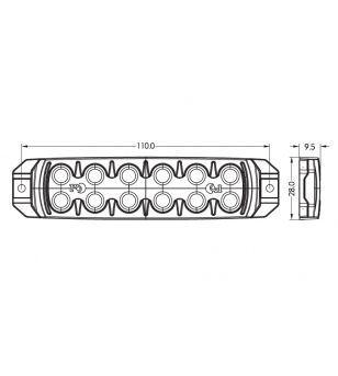 911 Signal F6S Single/Split Strobe 12 LED mehrfarbig R65 - 23901 - Lights and Styling
