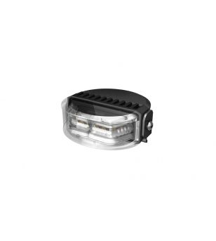 Blixtljus - 911 Signal - Crescent - 8 led - 7cm - multicolor - 12 Blixtmönster - Vit/Bärnsten/Röd/Blå - R65 - 12V-24V - 