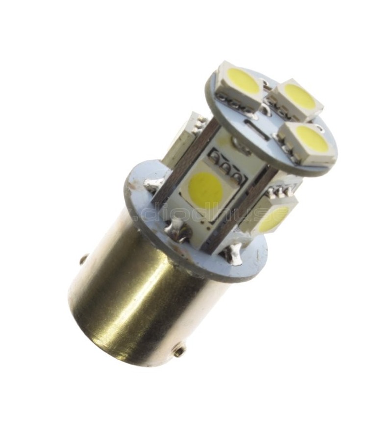 BA15S / R5W 24V 8 LED Amber (ca 5W) - 341583 - Verlichting - Verstralershop