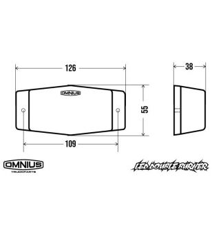 Omnius LED dubbelbrännare bärnsten - 360033