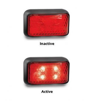 Markerlight LED 58x35mm Red - 6502986 - Lights and Styling