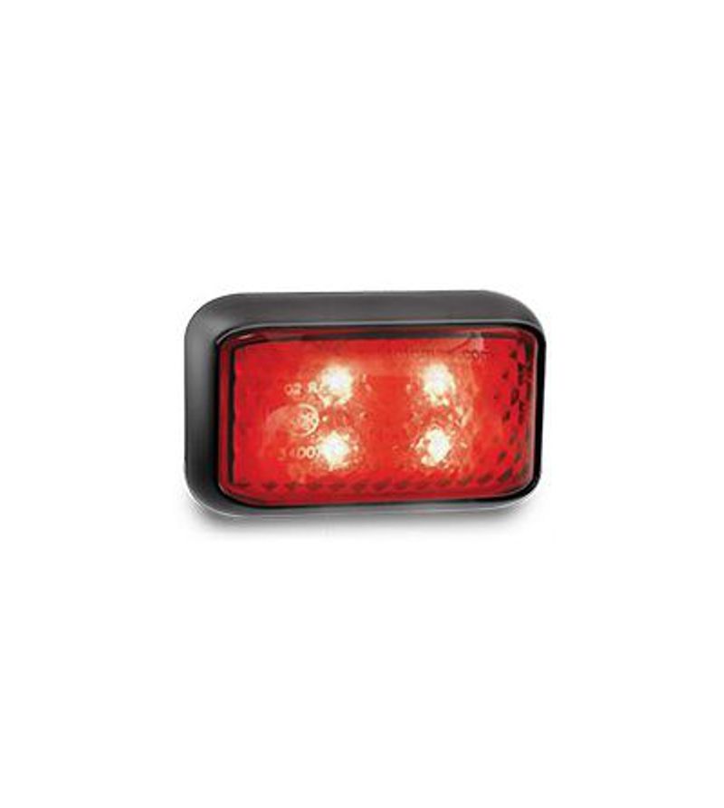 Markeerlicht LED 58x35mm Rood - 6502986 - Lights and Styling