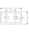 Markeringsljus LED 58x35mm Xenon vit - 6502993