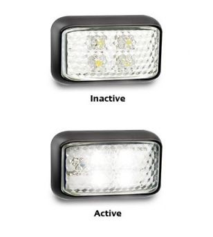 Markeringsljus - Ledson - 2.3" - 5.8cm - Vit - 12V-24V