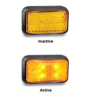 Markierungsleuchte LED 58x35mm Bernstein - 6509688