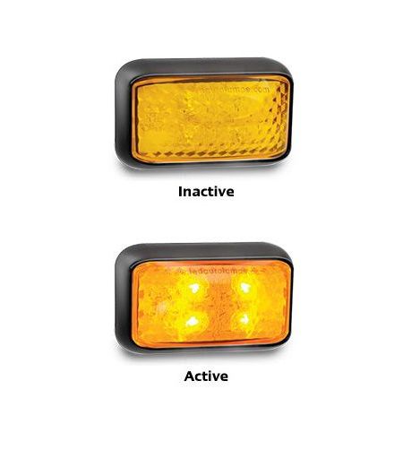 Begrenzungsleuchte - Ledson - 2.3" - 5.8cm - Amber - 12V-24V