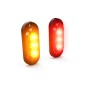 Bakljus - Denali - T3 Switchback signalbelysning - 2.9" - 7.4cm - Broms - Blink - Set