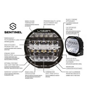 Lazer Sentinel 9" Black - met positielicht - 0S9-PL-SM