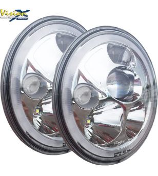 VISION X Vortex 7" LED-Scheinwerfer-Kit E-geprüft Chrom - XIL-7RELKIT - Lights and Styling