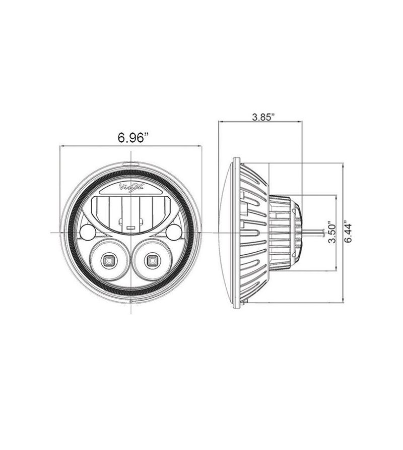 VISION X VORTEX 7 LED-Scheinwerfer-Kit E-geprüft Schwarz