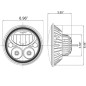 Headlight - VisionX - Vortex - 7" - 17.7cm - Chrome - stainless steel/chrome - Black - Driving - Set Headlight - VisionX - Vortex - 7" - 17.7cm - Chrome - stainless steel/chrome - Black - Driving - Set