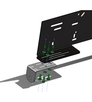 License plate holder Ledbar Flex - Single Row - 3346061