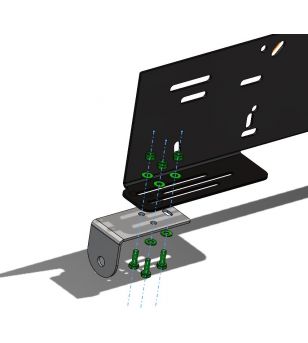 Nummerskylthållare LED-bar Flex - Enkelrad