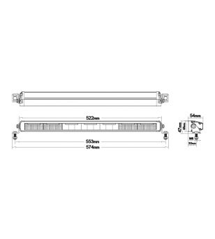 LEDSON Phoenix+ LED bar 20" med blixt - 33305215