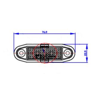 Boreman 4500 - LED Marker lamp White - 1001-4500-C - Lights and Styling