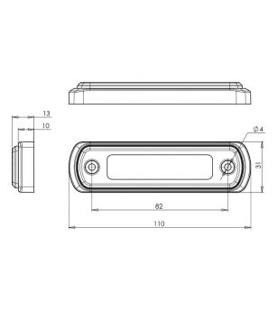 WAS W189N Markeerlicht Wit Neon - 1343 - Lights and Styling