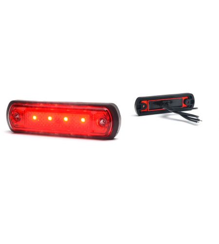 Markeringsljus - WAS - W189 - 4.3" - 11cm - Röd - 12V-24V