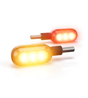 Bakljus - Denali - T3 Switchback signalbelysning - 7cm - M8 - Riktningsindikator - 12V - Set