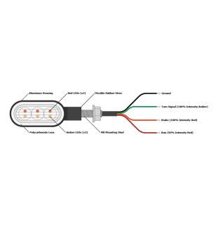 DENALI T3 Switchback M8 LED Turn Signals - Rear - DNL.T3.10100 - Lights and Styling