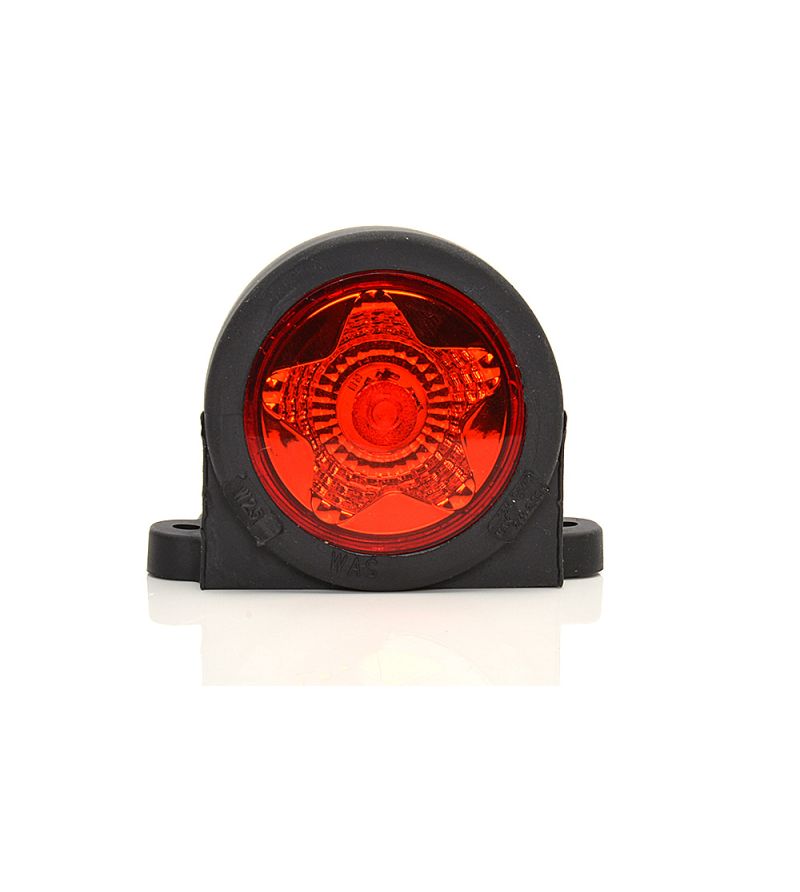 Markeringslicht - WAS - W25 STAR - 3.1" - 7.8cm - LED - Rood - 12V-24V Markeringslicht - WAS - W25 STAR - 3.1" - 7.8cm - LED - Rood - 12V-24V