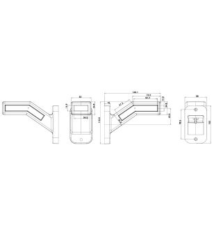 WAS W168.2 Bredd Marker Neon HÖGER - fram/sida/bak - 1167L - Lights and Styling