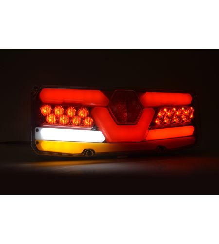 Rückleuchte - WAS - W171 DD - Rechts - 13.8" - 35cm - LED - Dynamisches Blinklicht - Rück - Brems - Blink - Rückfahr - Nebel - 12V-24V - 