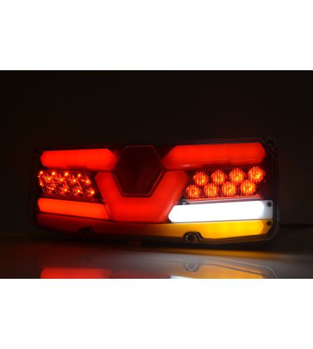 Bakljus - WAS - W171 DD - Vänster - 13.8" - 35cm - LED - Dynamiskt blinkljus - Bak - Broms - Blink - Back - Dim - 12V-24V 
