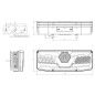 Tail light - WAS - W171 DD - Left - 13.8" - 35cm - LED - Dynamic indicator - Tail - Brake - Ind - Rev - Fog - 12V-24V