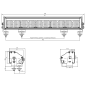 LED Light bar - WAS - W223.1 Pantera Super Dark - 20.1" - 51.1cm - Position light White - Driving