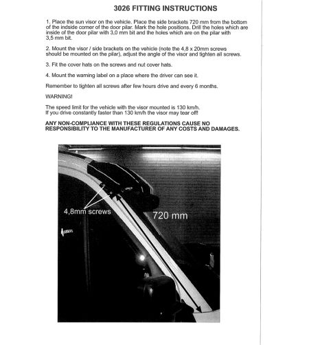 Zonneklep - Smoke - Fiat - Ducato - 1994-2006