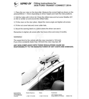 Sonnenblende - Rauch - Ford - Connect - 2014-2022