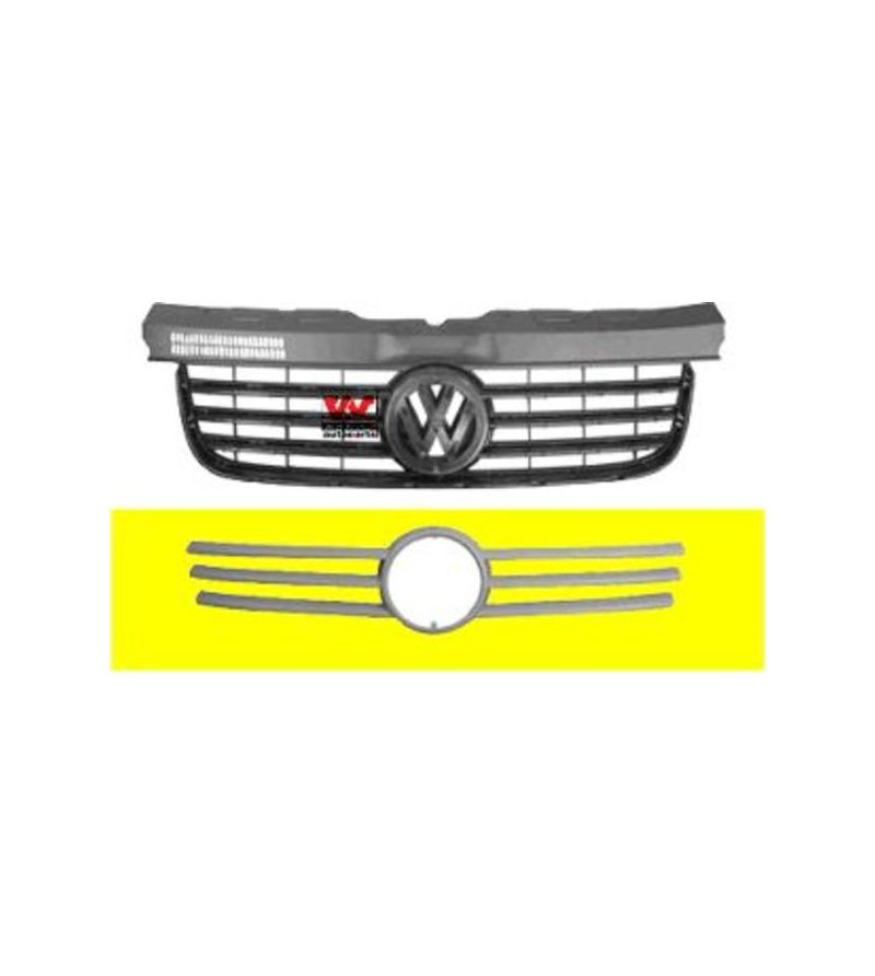 VW T5 MULTIVAN 2004 - 2010 Onder Voorgrill 1 St. rvs hoogglans - 3533400038 - Lights and Styling