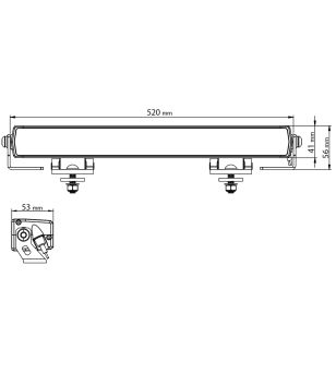 LEDSON Rex+ LED-bar 20,5" vit/bärnstensljus - 33491189