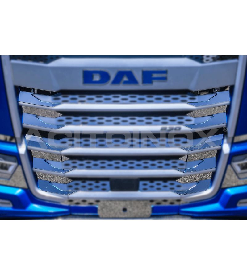 DAF XF/XG/XG+ Grille Profiel Sides - AP004DXG+ - RVS / Chrome accessoires - Verstralershop
