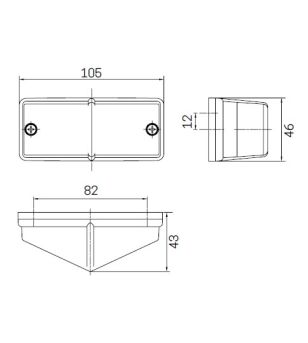 SIM 3124 Markeerlamp Dubbelbrander Blank - 3124.0000000 - Lights and Styling