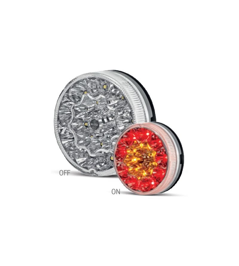 Rückleuchte - SIM - 3188 - Klar - LED - Rück - Brems - Blink - 12V-24V - Rückleuchte - SIM - 3188 - Klar - LED - Rück - Brems - Blink - 12V-24V -