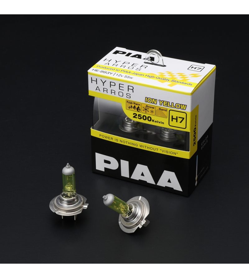 PIAA H7 Hyper Arros halogen bulb set Yellow - HE-993Y - Lights and Styling