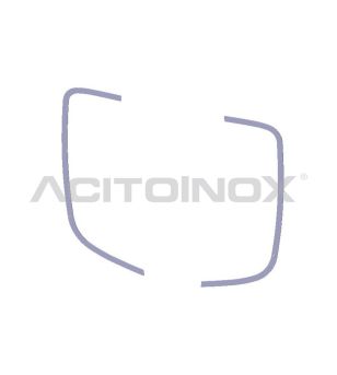 DAF XF 106 Chrom-Edelstahlrand für Lufteinlass - 008DXF106 - RVS / Chrome accessoires - Verstralershop