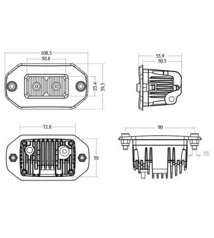 AngryMoose SINGLE 10 2'' scene flushmount - SR1-10-2SC-FM - Lights and Styling