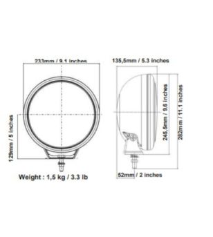 Cibie Super Oscar LED Vollchrom Extra Vision WB - 45314 - Lights and Styling