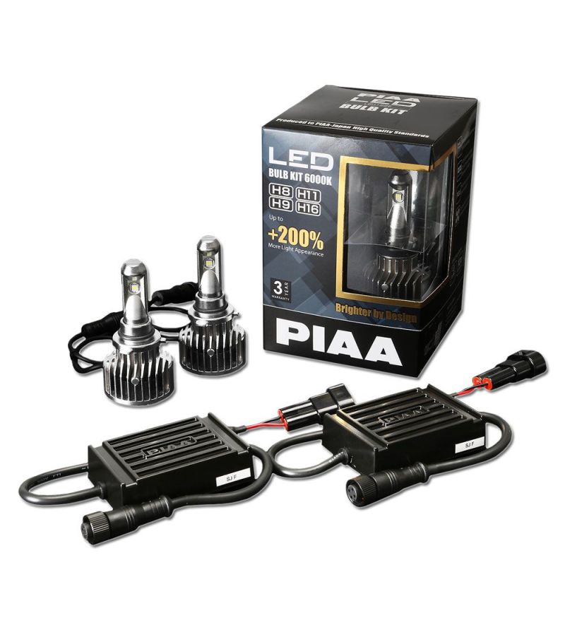 PIAA H8/H9/H11/H16 LED Bulbs set 6000K - LEH122E - Lights and Styling