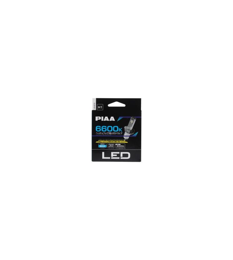 LED-lampa - PIAA - Led-strålkastarlampor - H3 - Integrerad styrenhet - 6600K - 12V - Set