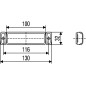 Marker Light - Hella - 5.1" - 13cm - with Reflector - Clear - White - 12V-24V